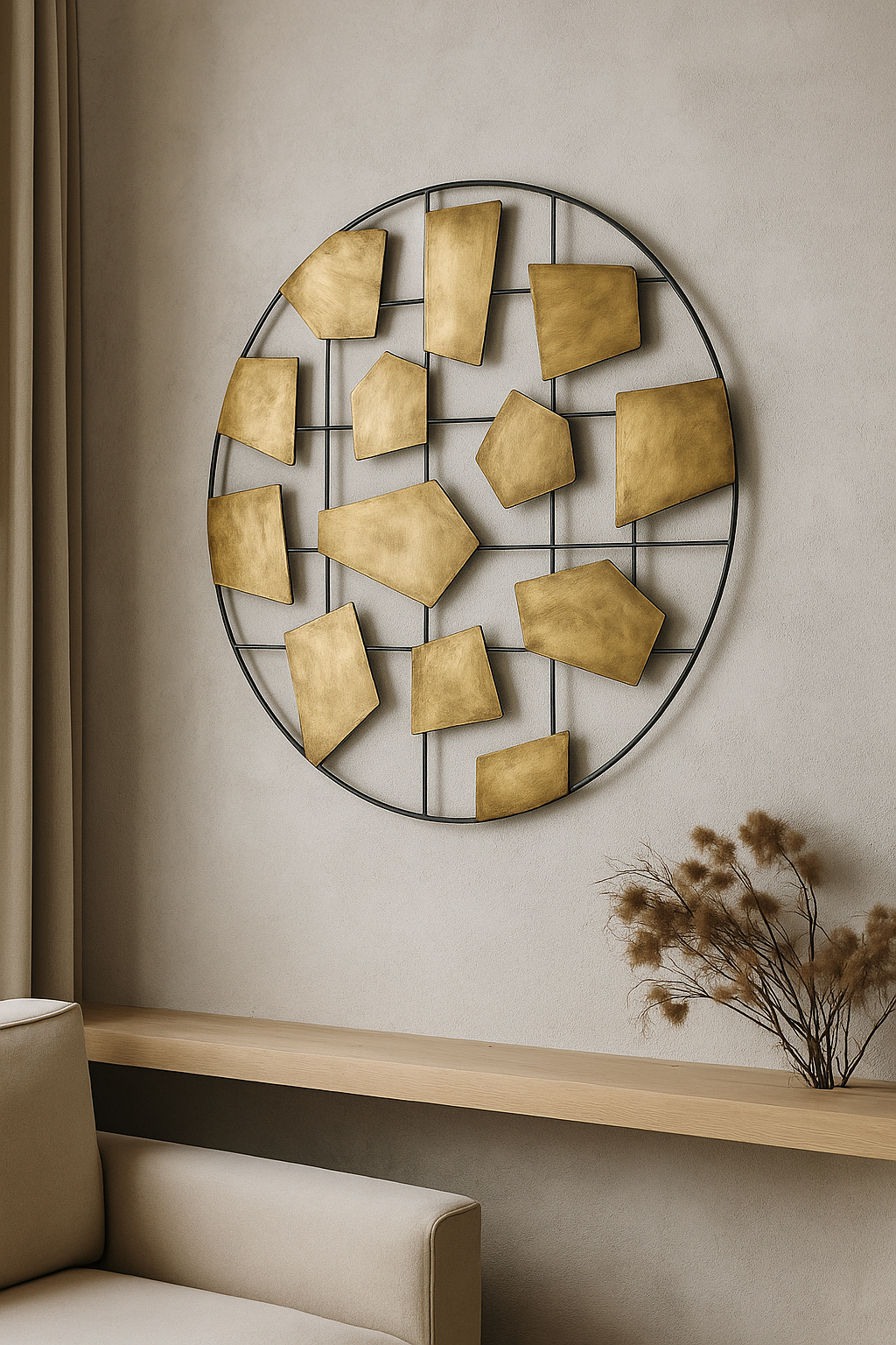 Pharoah's Maze , Brass Metal Wall Art