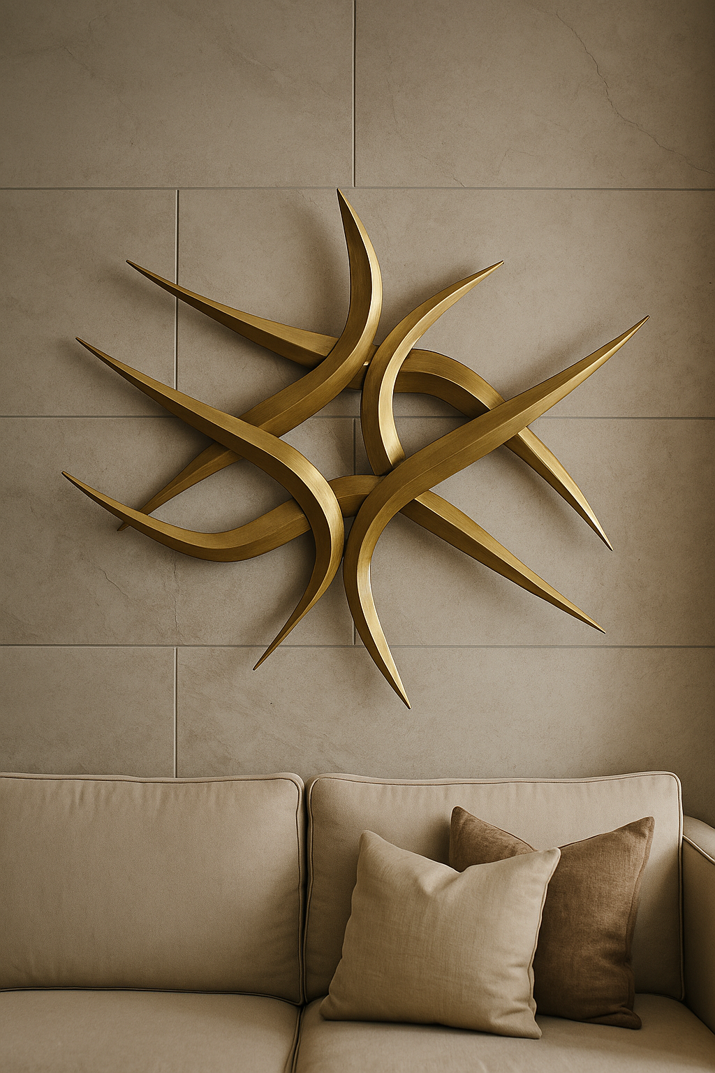 Resurrection In Motion , Brass Metal Wall Art
