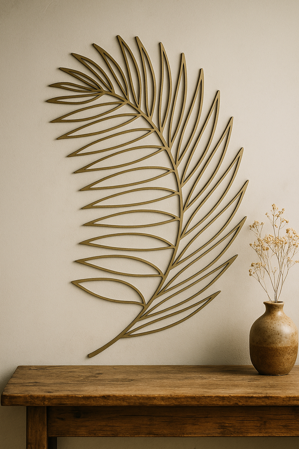 Feather Of Eternity  , Brass Metal Wall Art
