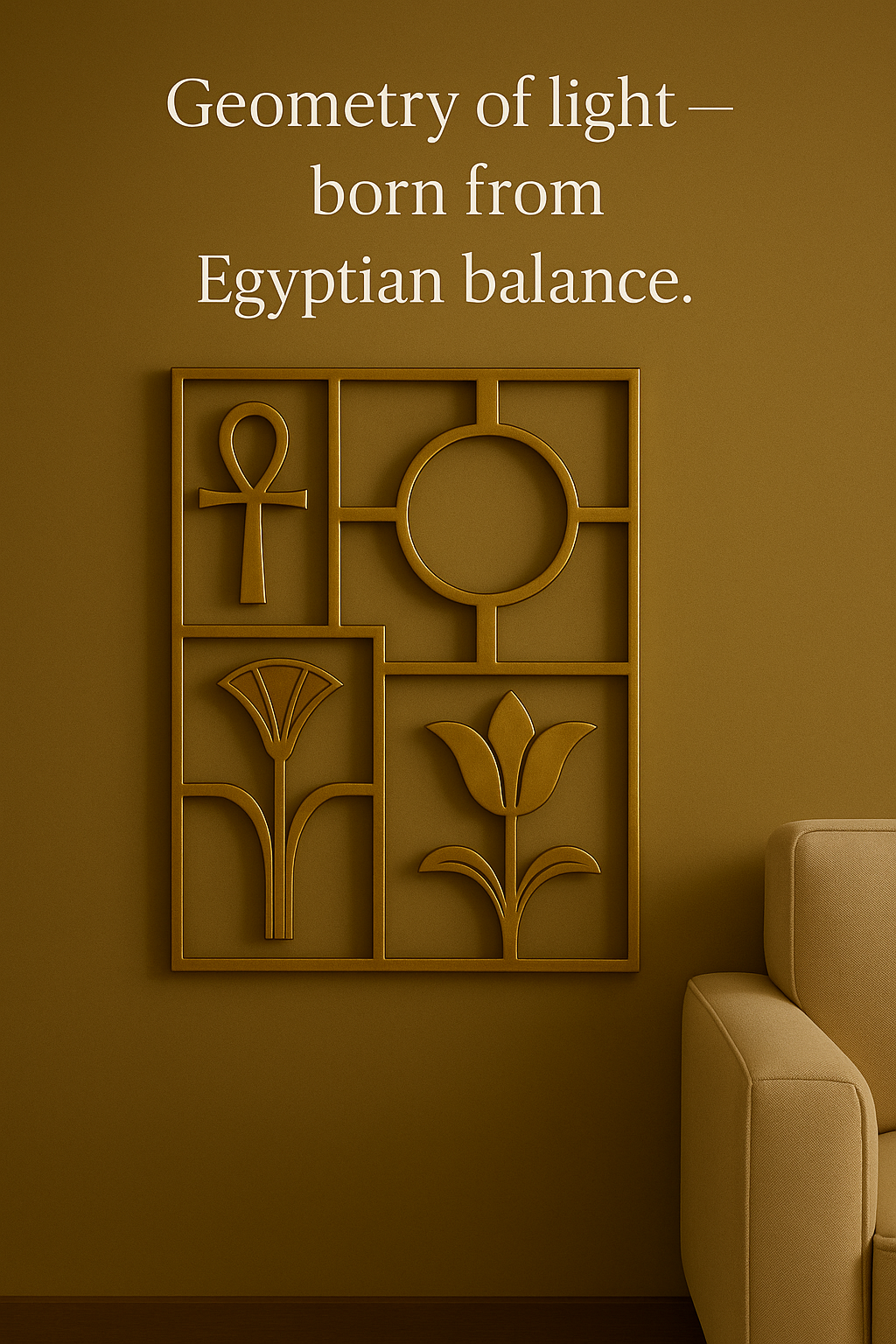 Geometry Of Light , Brass Metal Art