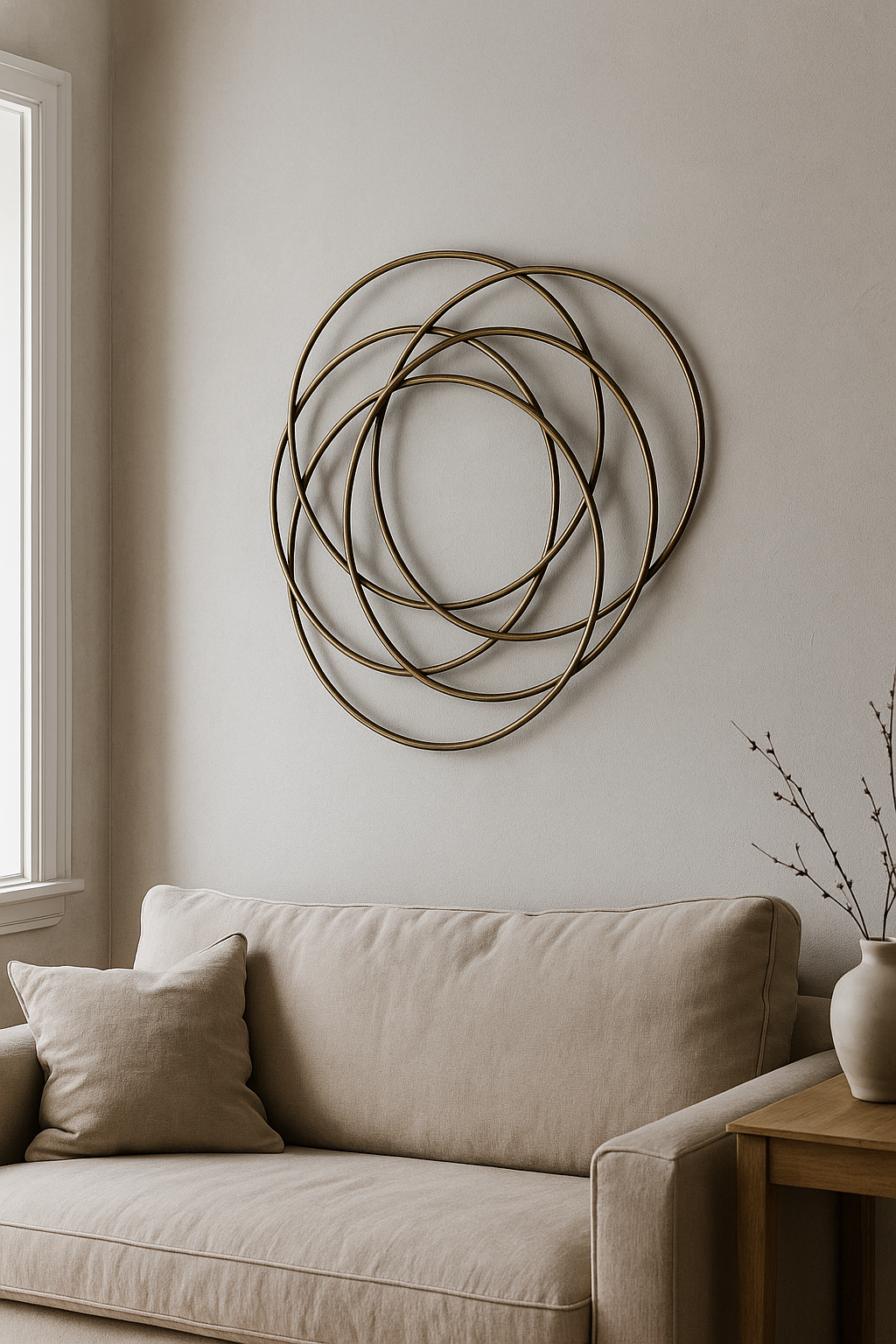 Circe Of Life , Brass Metal Wall Art