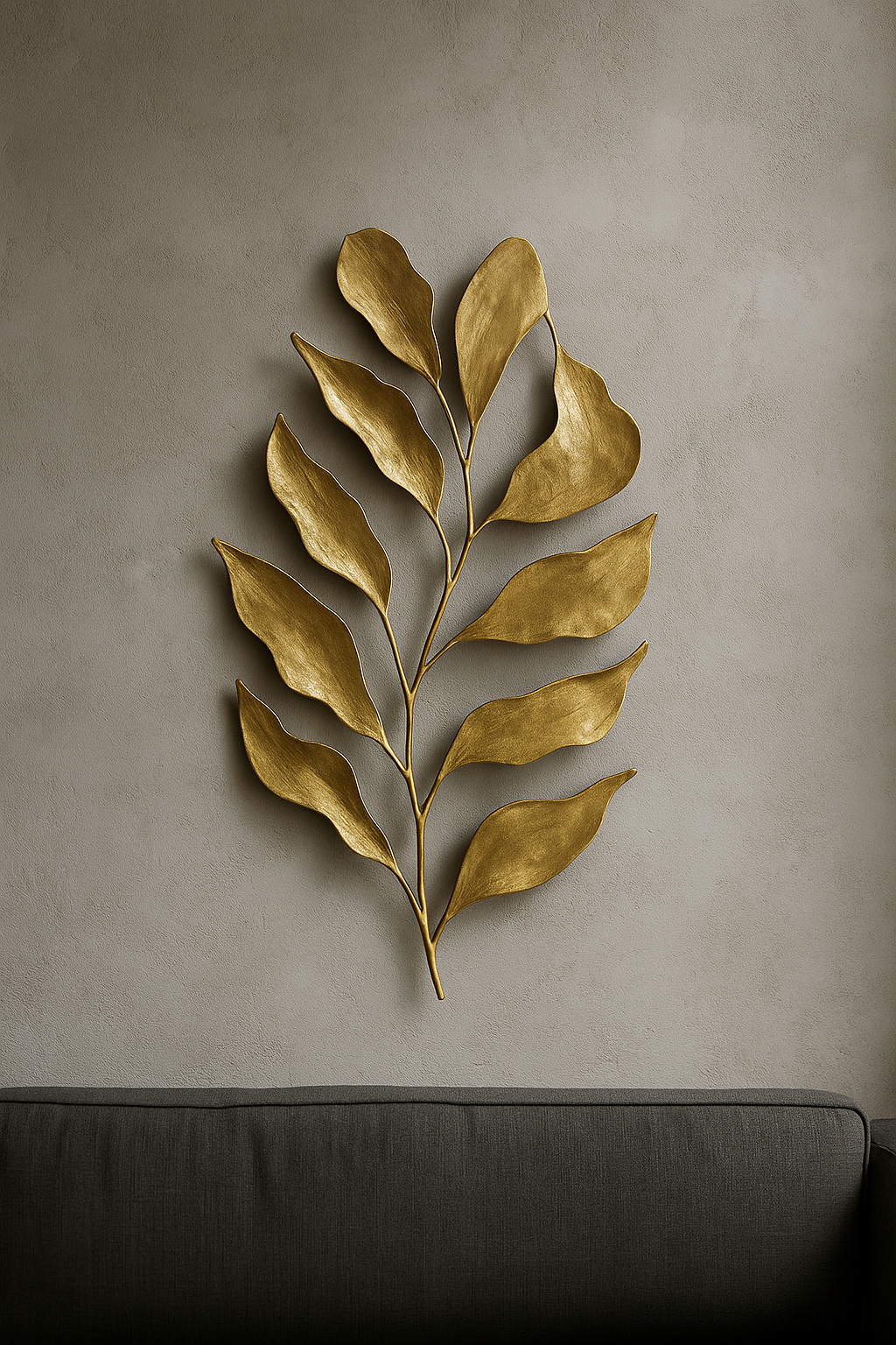 Feather Of Life , Brass Metal Wall Art