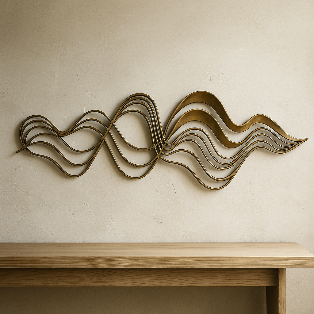 Waves Of The Nile , Brass Metal Wall Art