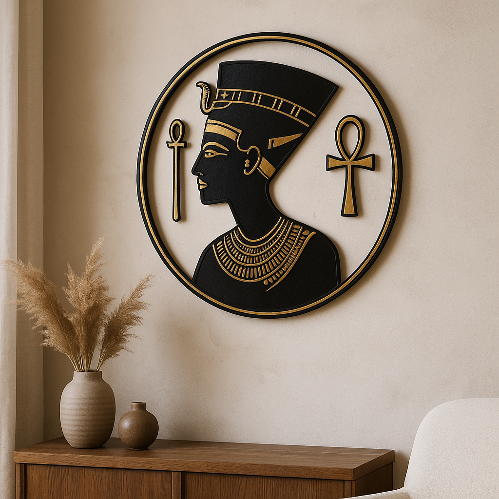 Pharoah's king , Brass Metal Wall Art