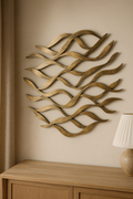 Waves Of Eternity , Brass Metal Wall Art